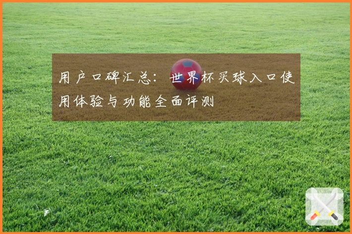 用户口碑汇总：世界杯买球入口使用体验与功能全面评测